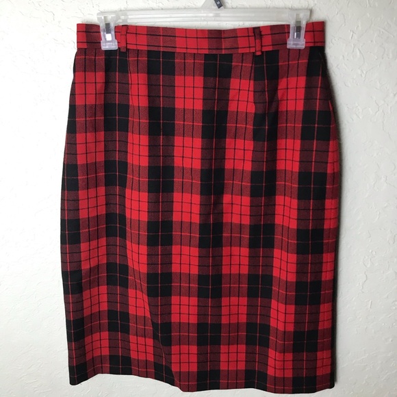 JH Collectibles Dresses & Skirts - Vintage JH Collectibles Gingham 100% Wool Skirt